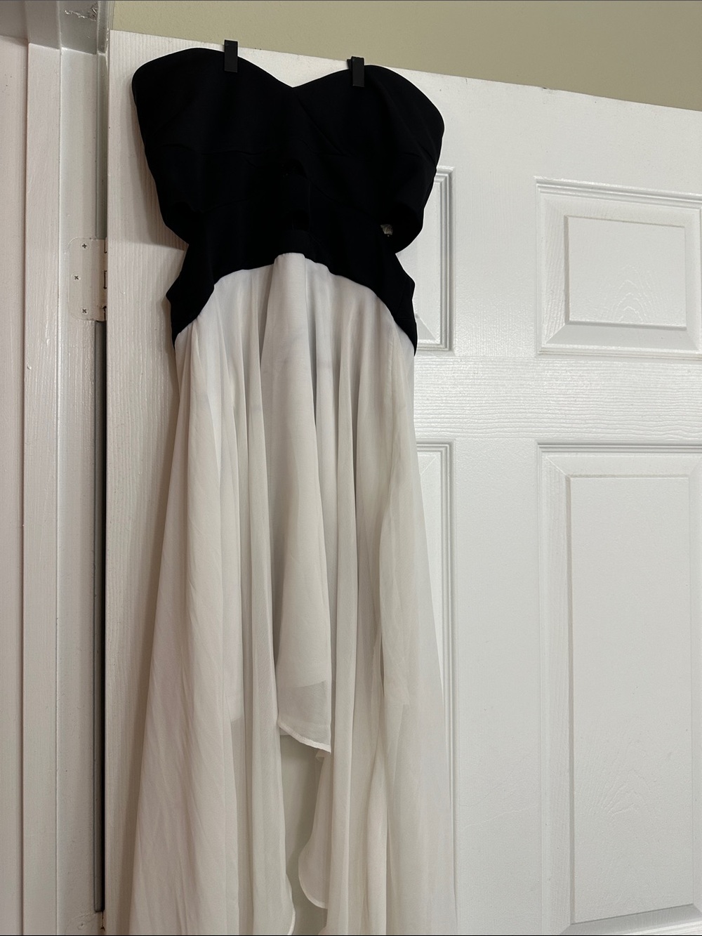 Black and White Strapless dress